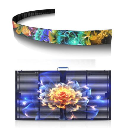 LED wall transparent